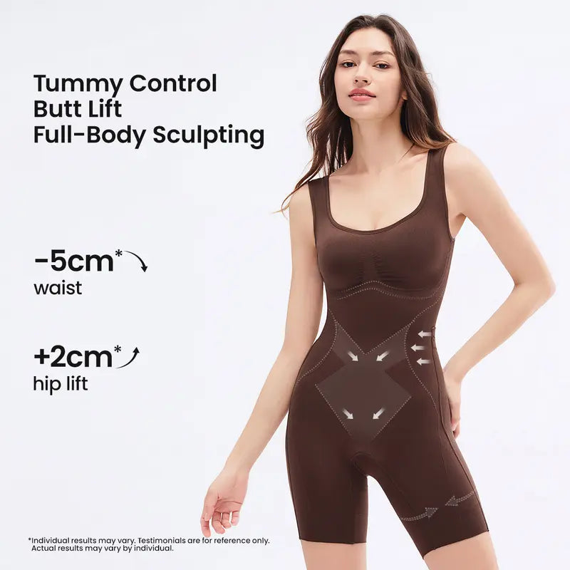 ✨ Postpartum Full Body Shaper Bodysuit, Tummy Control Butt Lifter with Scrunch Open‑Back & Cotton Gusset for Women